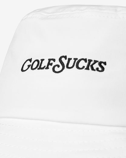 Golf Sucks Bucket Hat White | Travis Mathew Premium