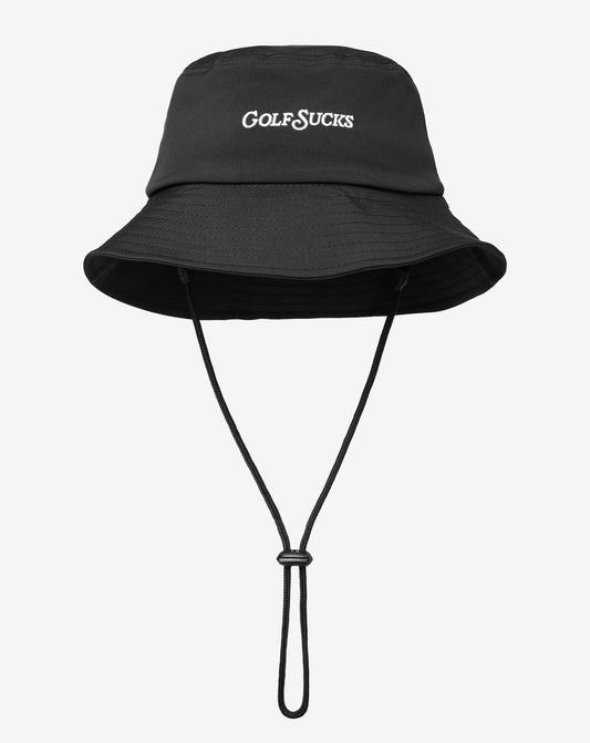Golf Sucks Bucket Hat Black | Travis Mathew Exclusive