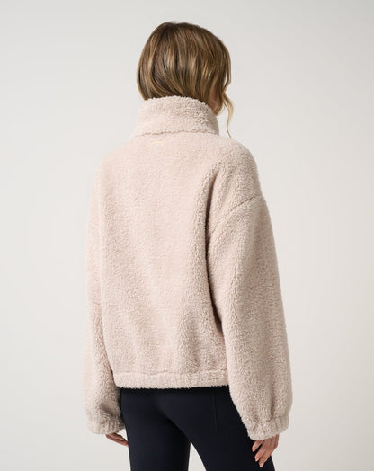 Clubside Sherpa Jacket Brazilian Sand | Travis Mathew Latest
