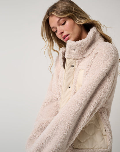 Clubside Sherpa Jacket Brazilian Sand | Travis Mathew Latest