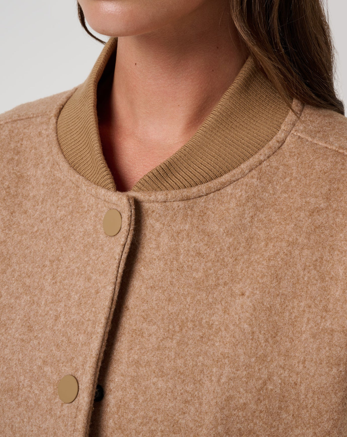Clubside Varsity Bomber Heather Chestnut Multi | Travis Mathew Discount