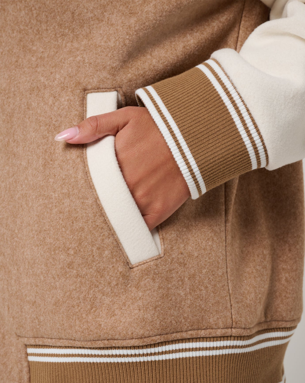 Clubside Varsity Bomber Heather Chestnut Multi | Travis Mathew Discount