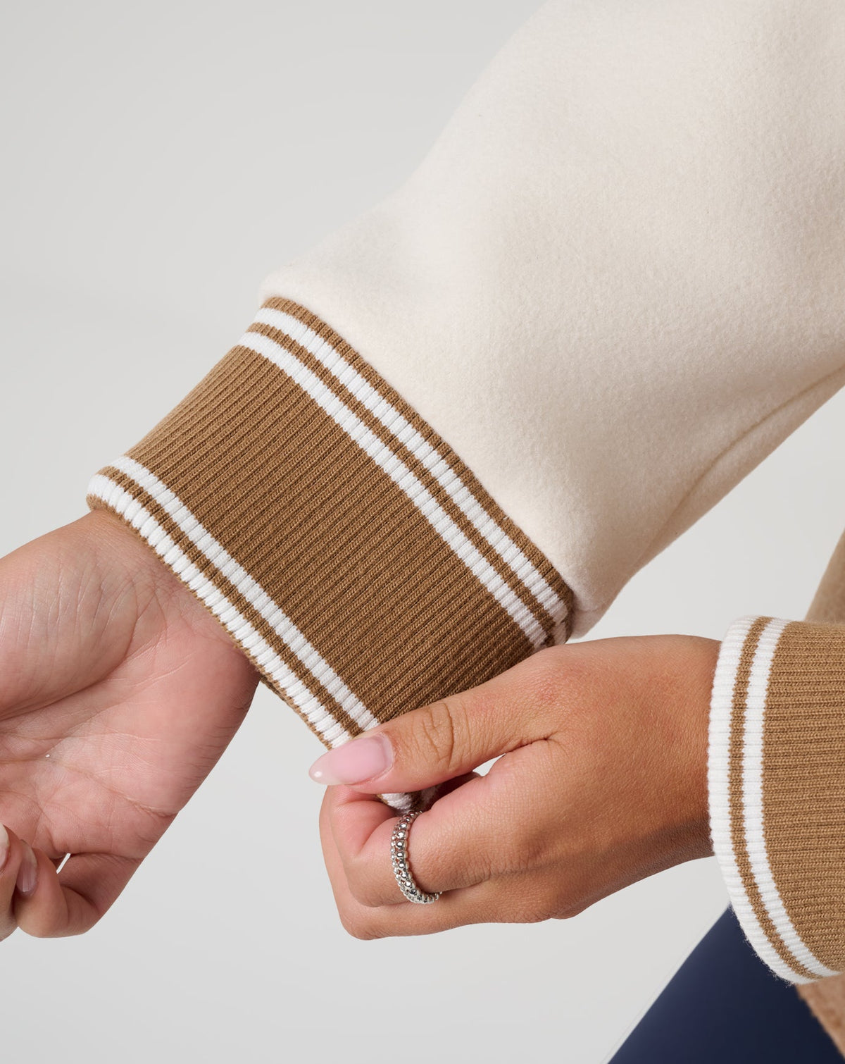 Clubside Varsity Bomber Heather Chestnut Multi | Travis Mathew Discount