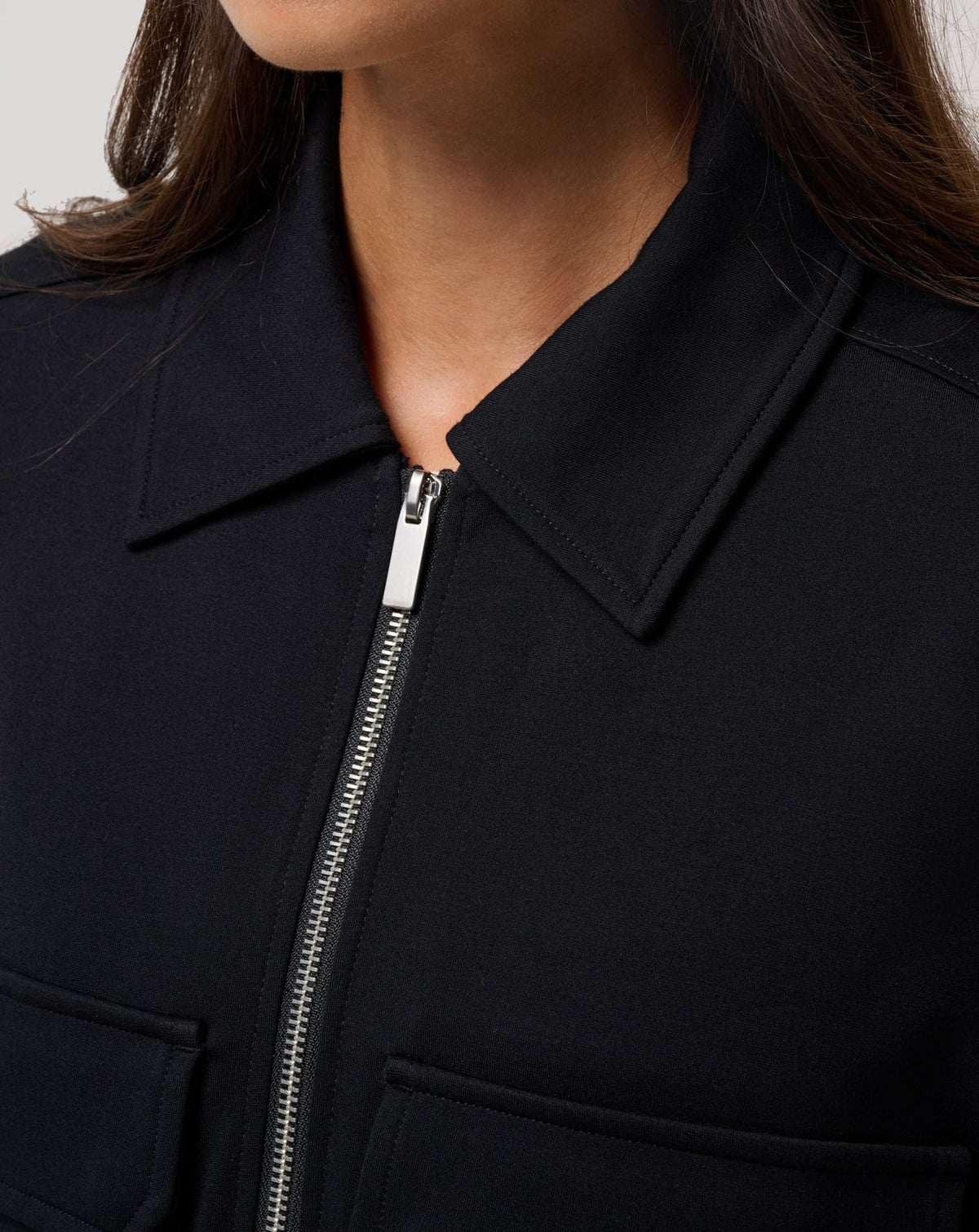 Friday Doubleknit Utility Jacket Black | Travis Mathew Featured