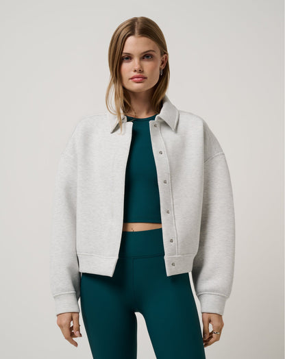 Cloudscape Button Down Heather Light Grey | Travis Mathew Value