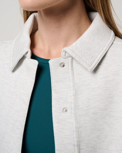 Cloudscape Button Down Heather Light Grey | Travis Mathew Value
