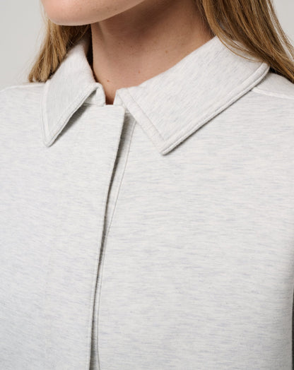Cloudscape Button Down Heather Light Grey | Travis Mathew Value