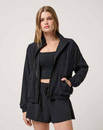 BreezeBlend Travel Day Jacket Black | Travis Mathew Trusted