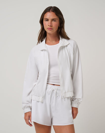 BreezeBlend Travel Day Jacket White | Travis Mathew Classic