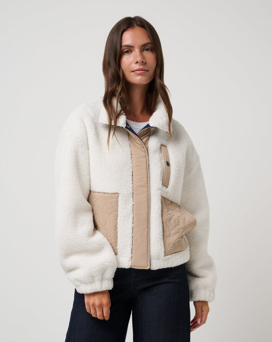 Artful Sherpa Jacket Snow White | Travis Mathew Discount