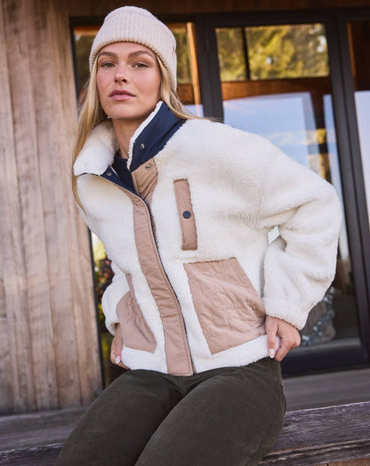 Artful Sherpa Jacket Snow White | Travis Mathew Discount