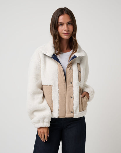 Artful Sherpa Jacket Snow White | Travis Mathew Discount