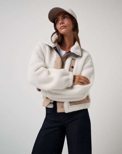 Artful Sherpa Jacket Snow White | Travis Mathew Discount