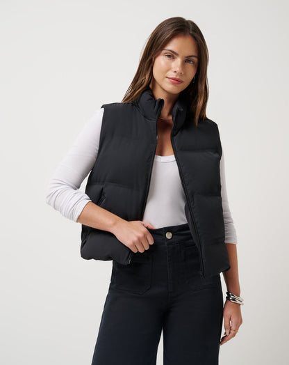 Moontide Bonded Puffer Vest Black | Travis Mathew Popular
