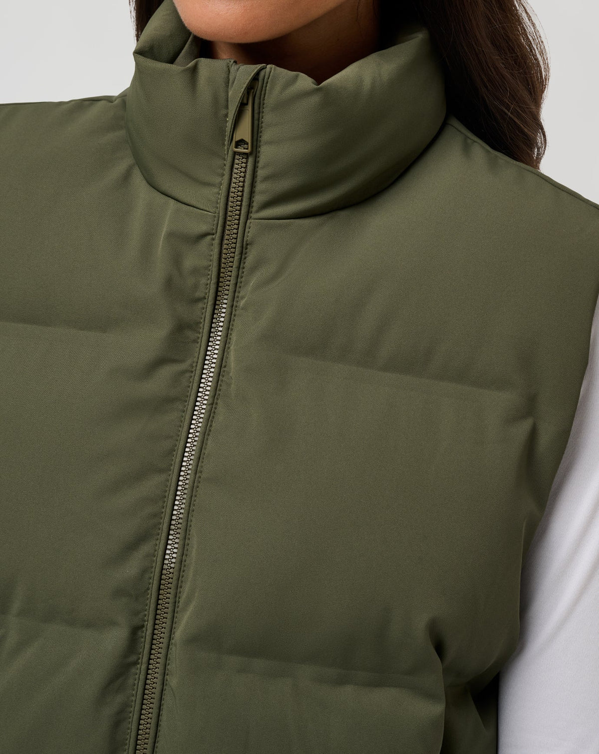 Moontide Bonded Puffer Vest Grape Leaf | Travis Mathew Featured