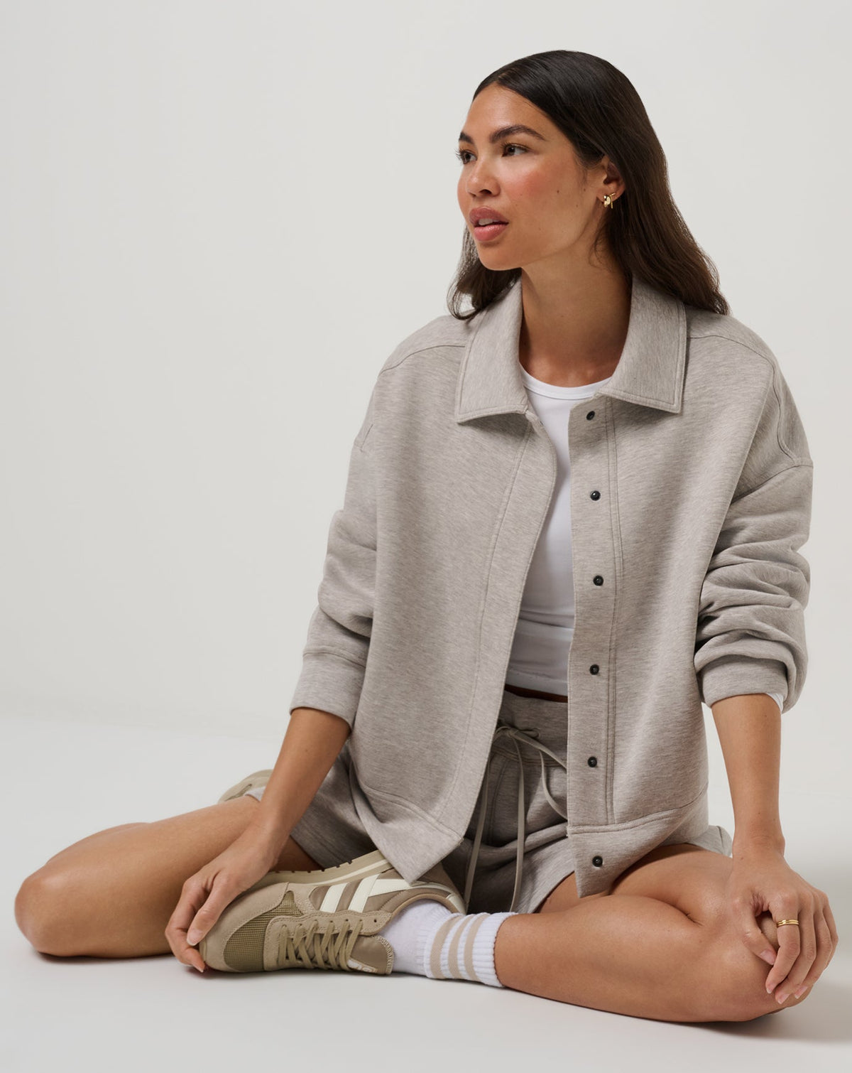 Cloudscape Button Down Heather Savannah Tan | Travis Mathew Discount