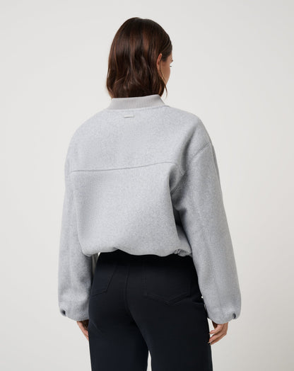 Rustic Retreat Bomber Heather Light Grey | Travis Mathew Best Price