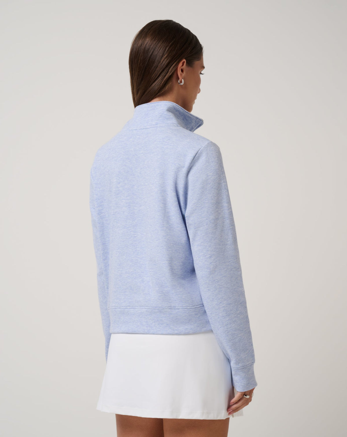 Cloud Fleece Half Zip 2.0 Heather Soft Blue | Travis Mathew Best Price
