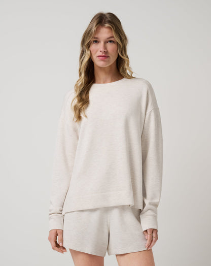 Skyloft Soft Crew Heather Brazillian Sand | Travis Mathew New
