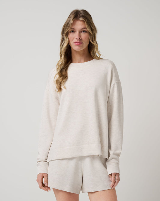 Skyloft Soft Crew Heather Brazillian Sand | Travis Mathew New
