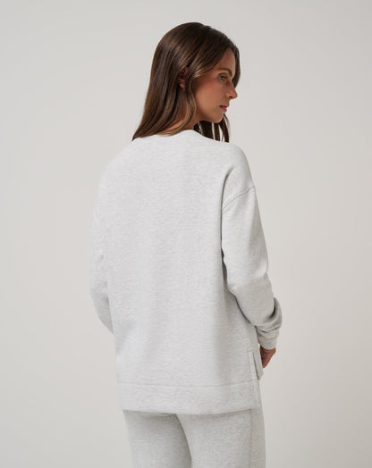 Skyloft Soft Crew Heather Light Grey | Travis Mathew Quality