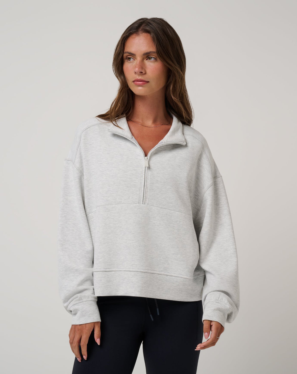 Skyloft Soft Half Zip 2.0 Heather Light Grey | Travis Mathew Discount