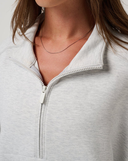 Skyloft Soft Half Zip 2.0 Heather Light Grey | Travis Mathew Discount