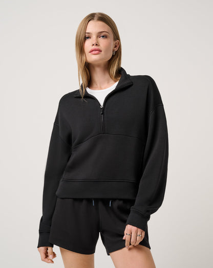 Skyloft Soft Half Zip 2.0 Black | Travis Mathew Quality