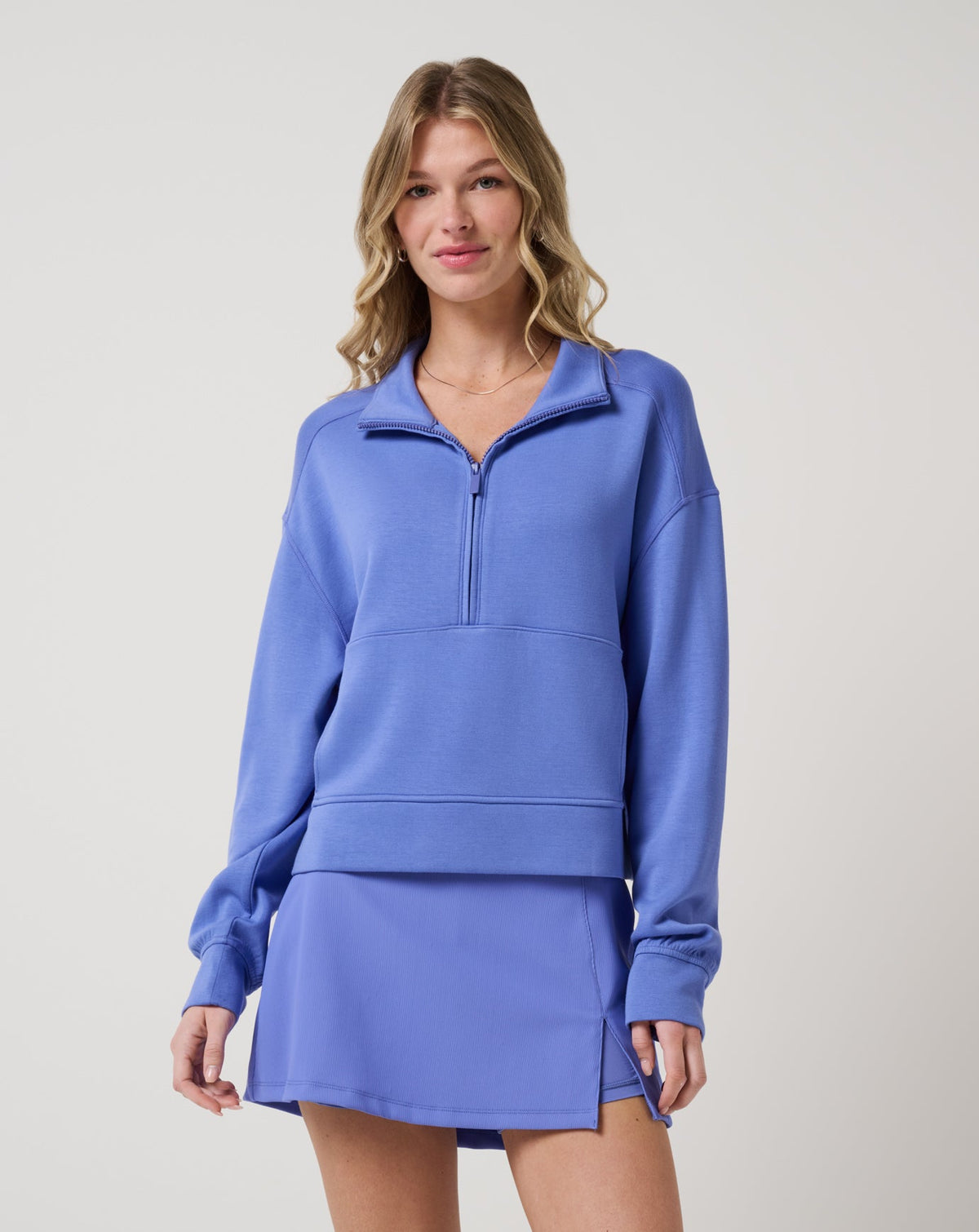 Skyloft Soft Half Zip 2.0 Baja Blue | Travis Mathew Smart Buy