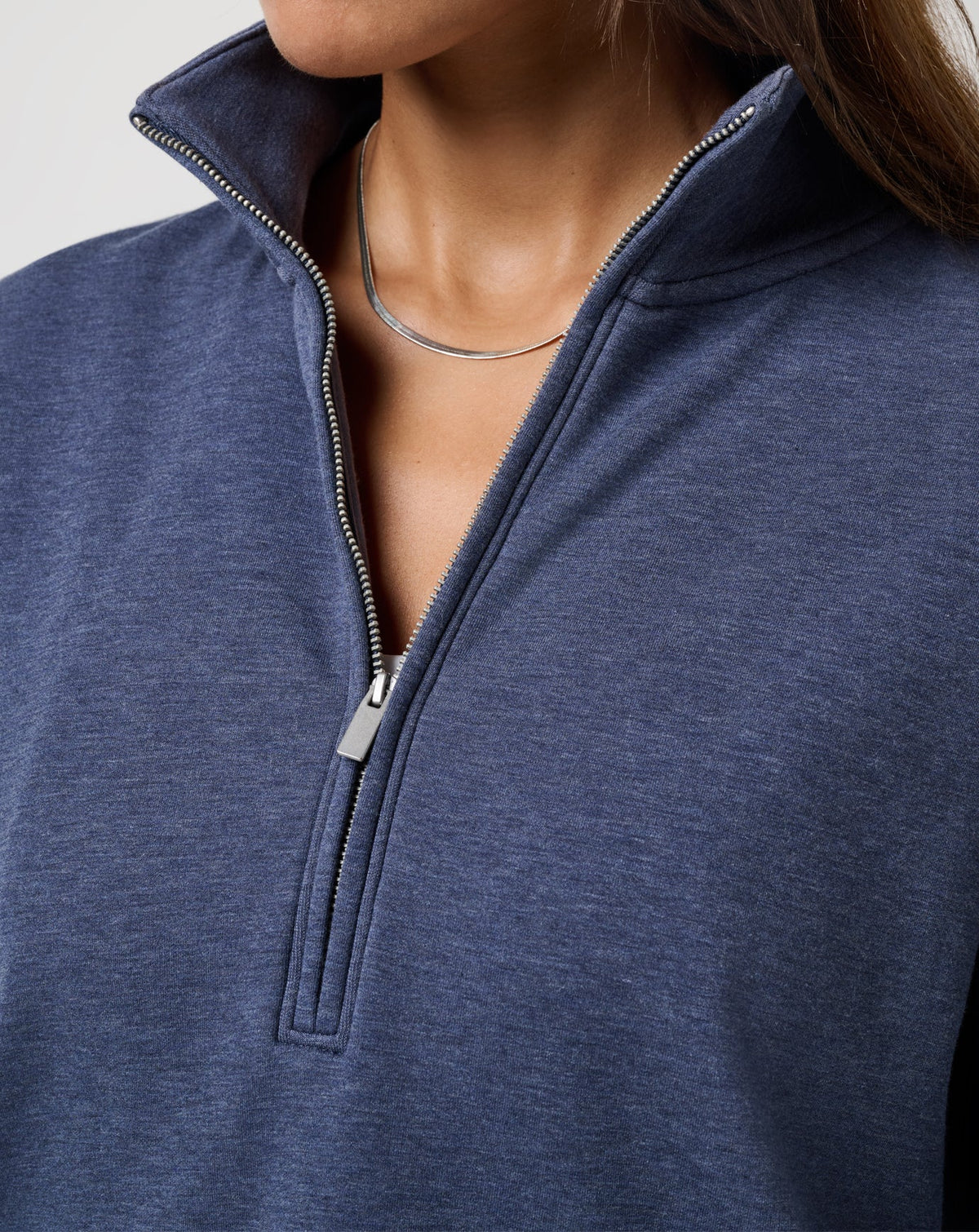 Cloud Fleece Half Zip 2.0 Heather Navy Blazer | Travis Mathew Top Pick