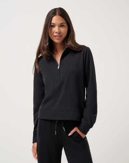Cloud Fleece Half Zip 2.0 Black | Travis Mathew Special Offer