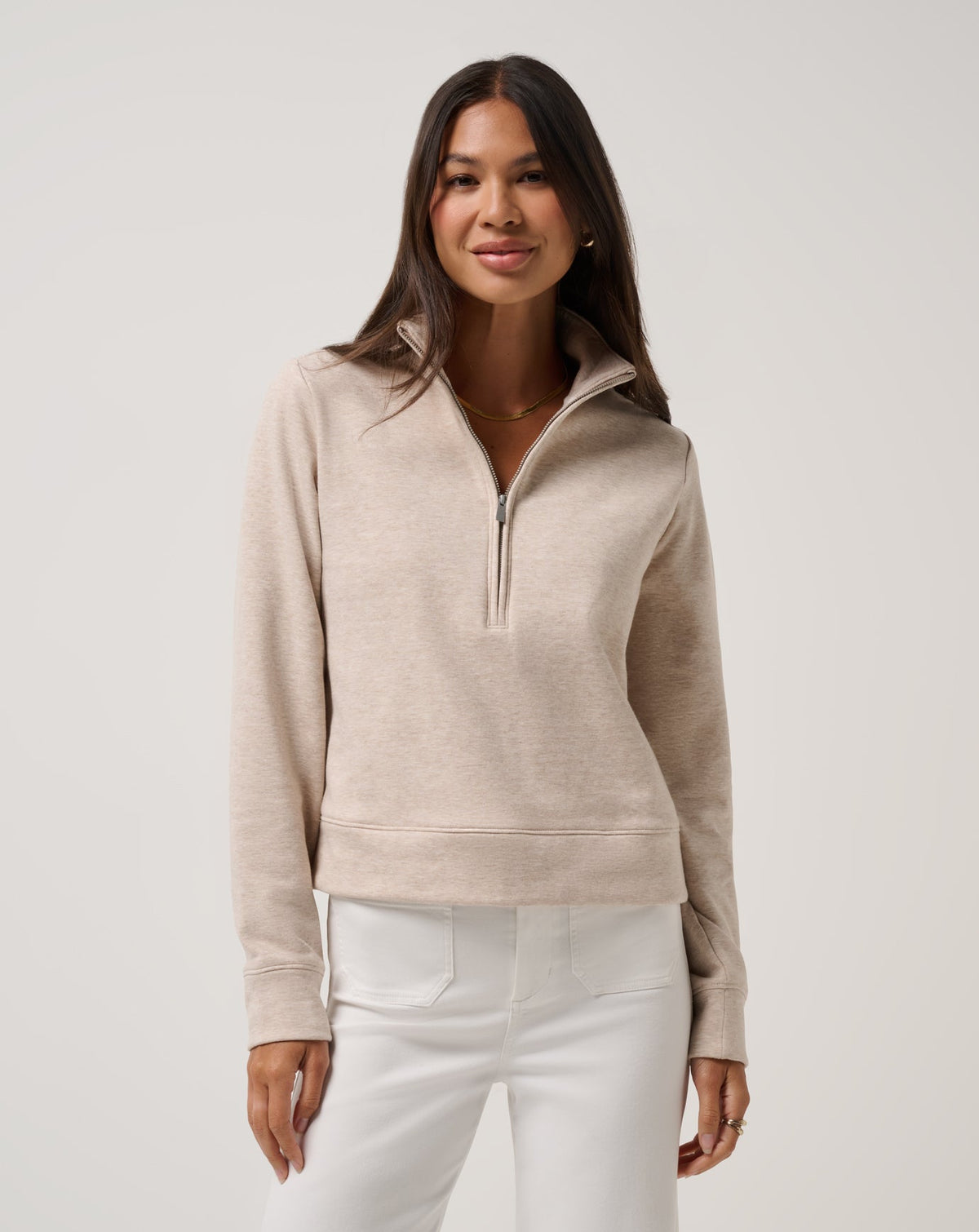Cloud Fleece Half Zip 2.0 Heather Natural | Travis Mathew Deals