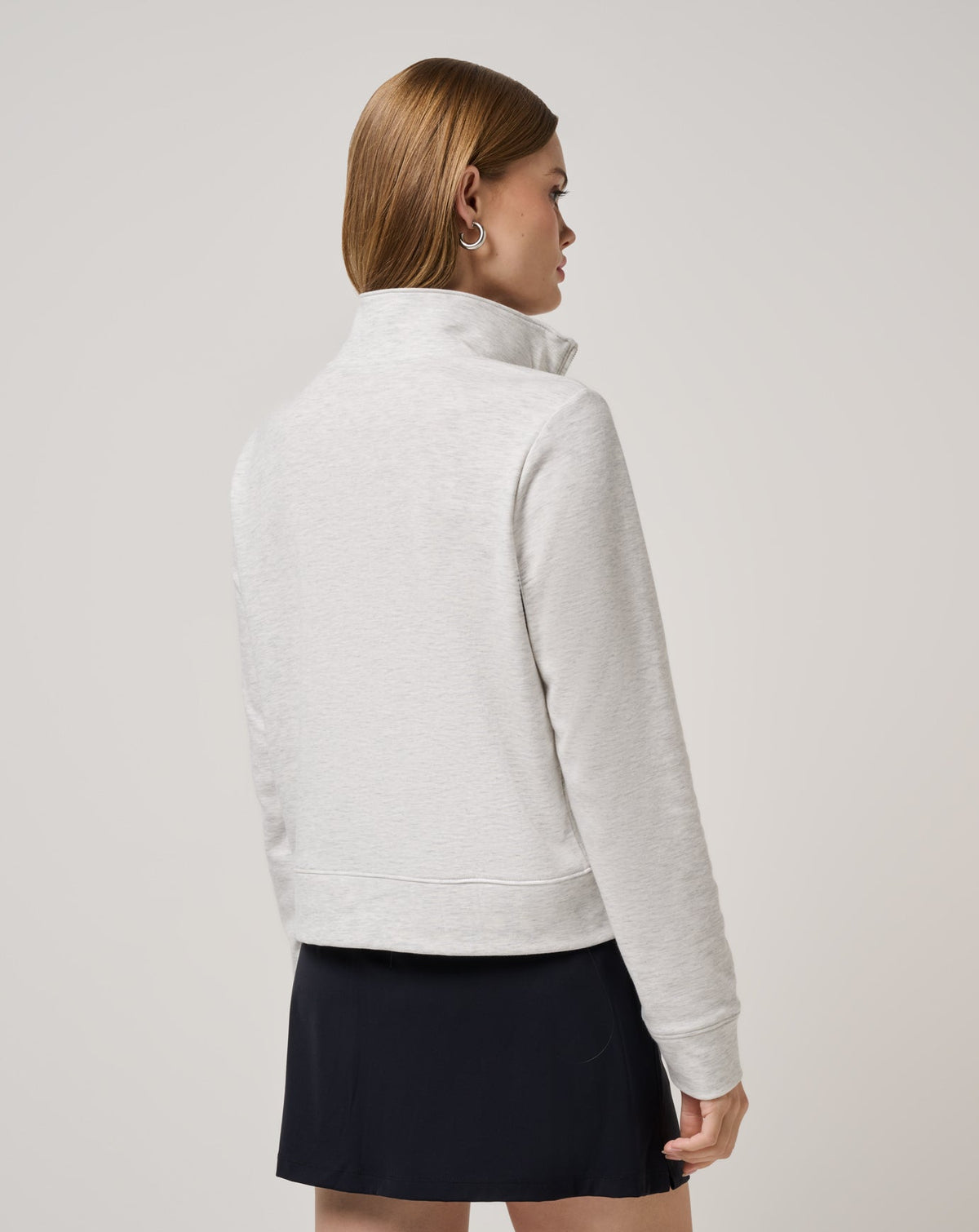 Cloud Fleece Half Zip 2.0 Heather Light Grey | Travis Mathew Everyday
