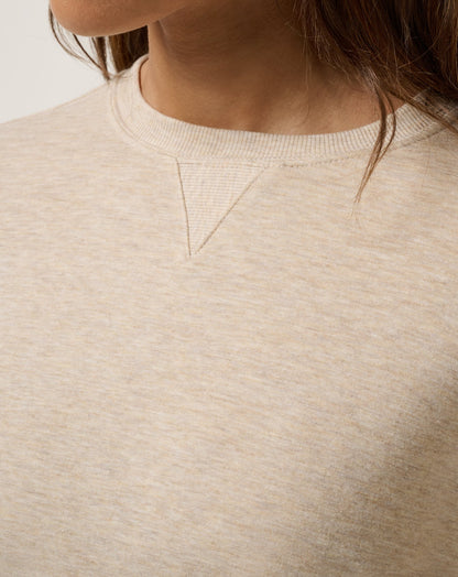 Cloud Terry Crew Heather Natural | Travis Mathew New
