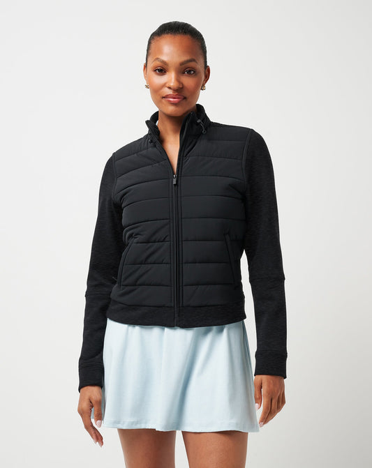 Skyloft Soft Espresso Martini Full Zip Heather Black | Travis Mathew Trusted