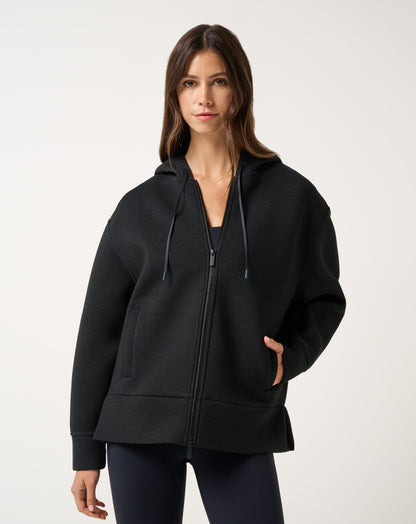 Cloudscape Zip Hood Heather Black | Travis Mathew Sale