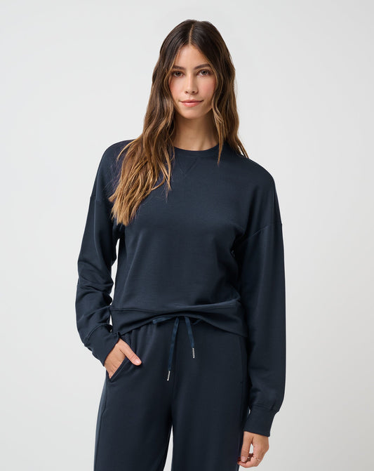 Cloud Terry Crew Navy Blazer | Travis Mathew Great Value