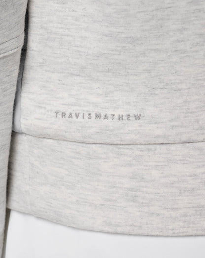 Skyloft Soft Espresso Martini Full Zip Heather Light Grey | Travis Mathew Essential