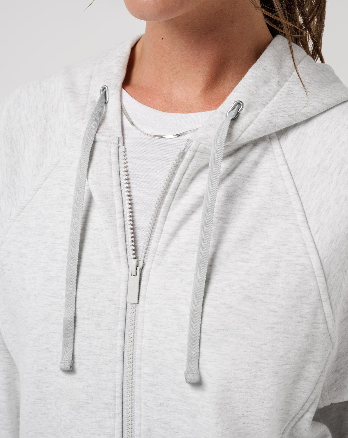 Off Script 2.0 Cloud Full Zip Hoodie Heather Light Grey | Travis Mathew Everyday