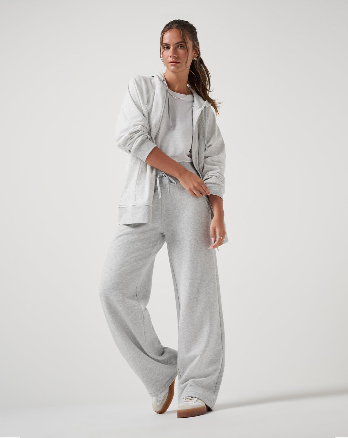 Off Script 2.0 Cloud Full Zip Hoodie Heather Light Grey | Travis Mathew Everyday
