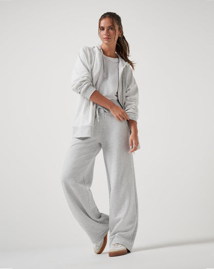 Off Script 2.0 Cloud Full Zip Hoodie Heather Light Grey | Travis Mathew Everyday