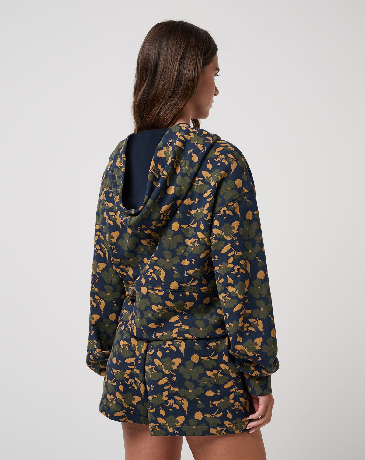 Cloud Fleece Printed Hoodie Navy Blazer Floral Multi | Travis Mathew Best Seller