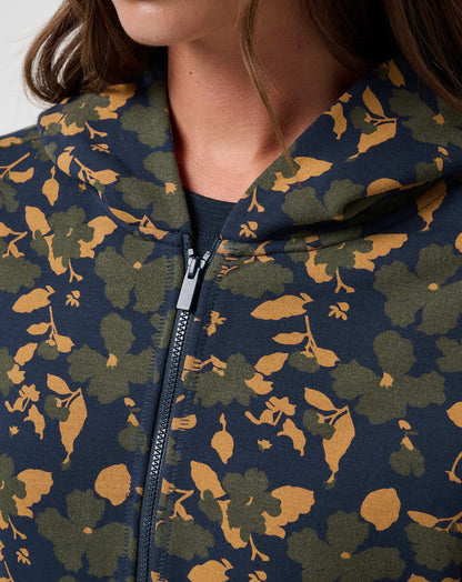 Cloud Fleece Printed Hoodie Navy Blazer Floral Multi | Travis Mathew Best Seller