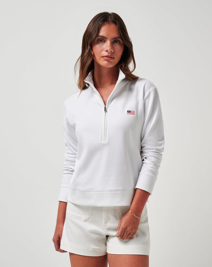 Tasmin Half Zip White | Travis Mathew Hot Sale