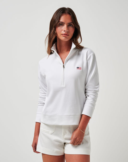 Tasmin Half Zip White | Travis Mathew Hot Sale
