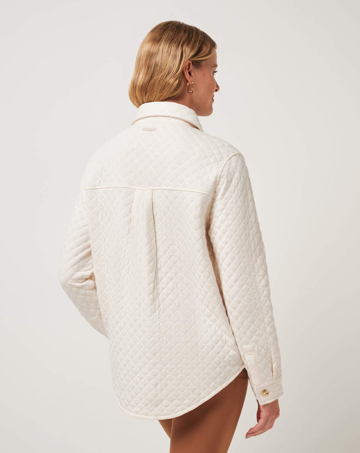 Diamond Quilted Shacket Eggnog | Travis Mathew New