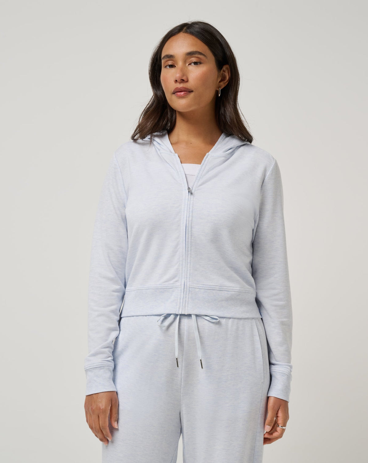 Cloud Terry Zip Hoodie Heather Ancient Water | Travis Mathew Signature