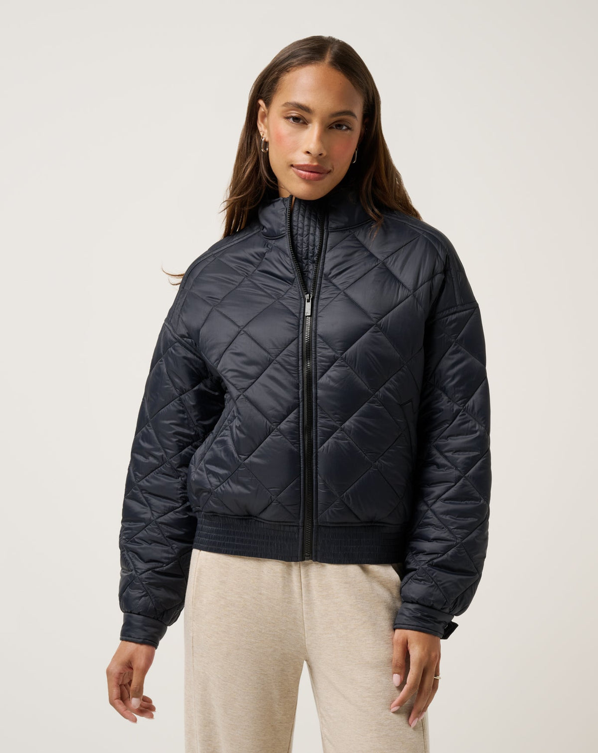 Lights At Night Quilted Jacket Obsidian | Travis Mathew Best Seller