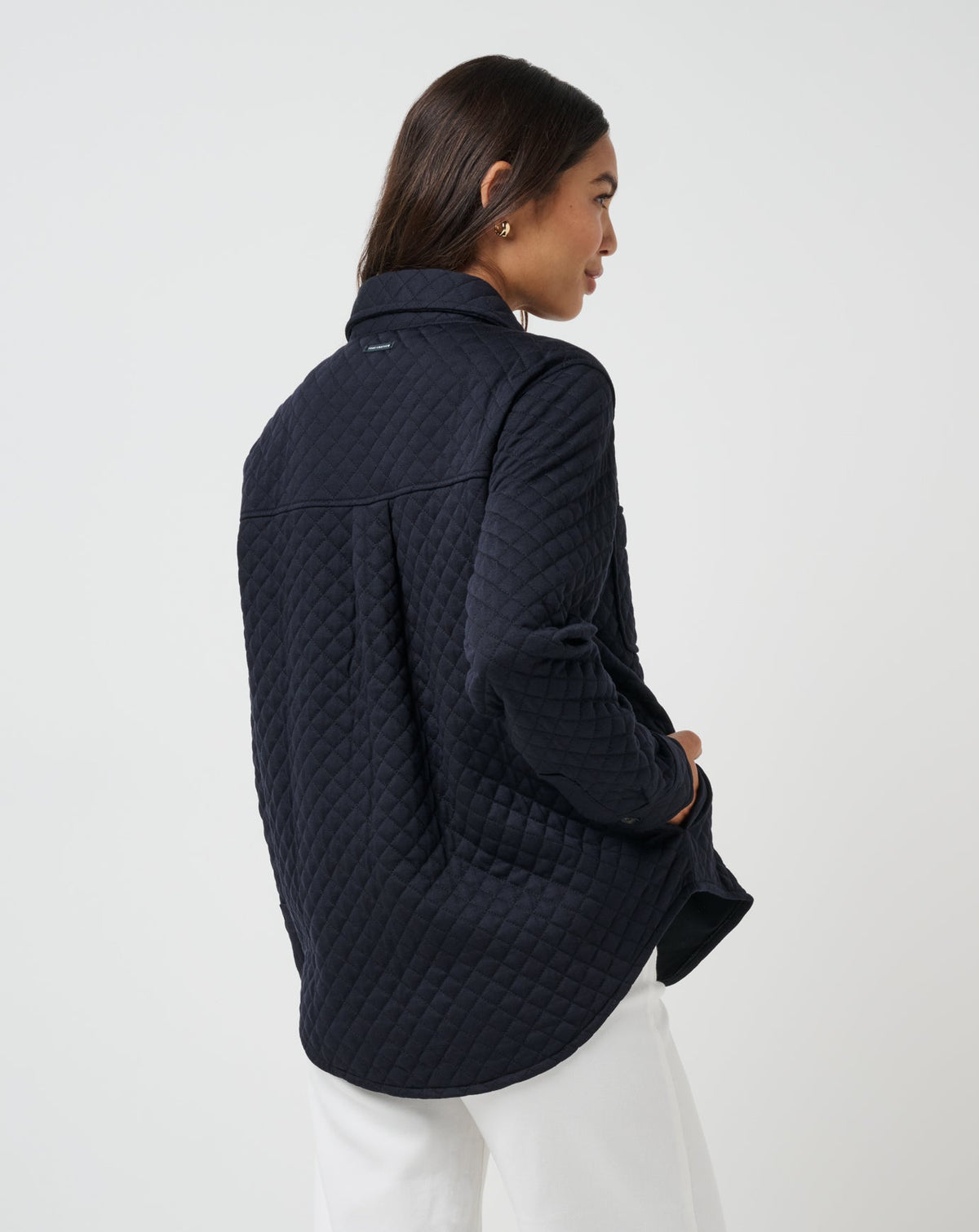 Diamond Quilted Shacket Black | Travis Mathew Recommended