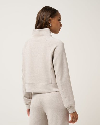 Skyloft Soft Funnel Neck Heather Savannah Tan | Travis Mathew Quality